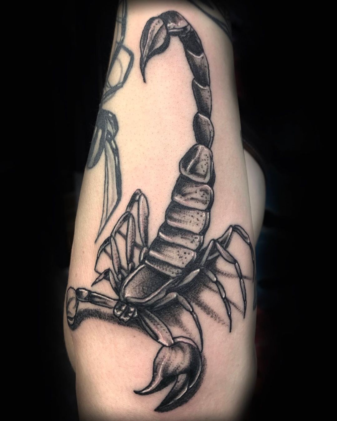 Blackwork Scorpion Tattoo - Realistic Temporary Tattoos – TattooIcon