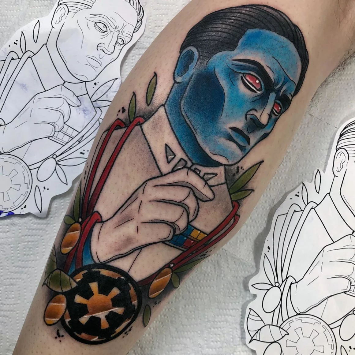 Grand Admiral Thrawn Tattoos: A Tribute to the Master Strategist