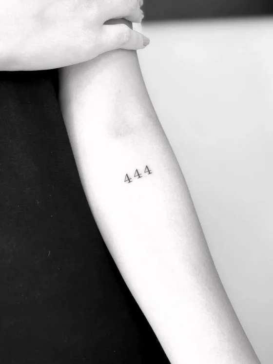 Understanding the 444 Tattoo: Origin, Significance, and Who Should Get It 1 444 tattoo 1