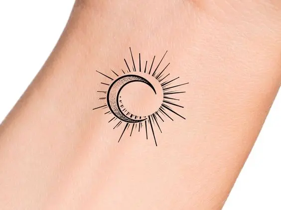sun and moon tattoo 3