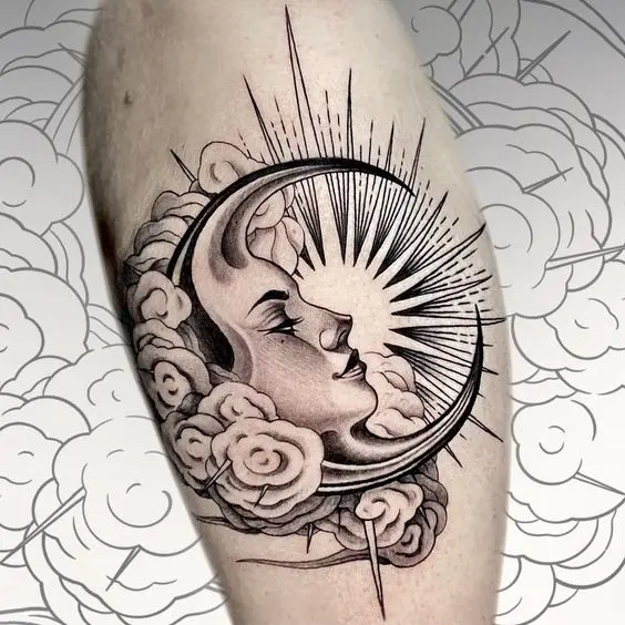 sun and moon tattoo 1