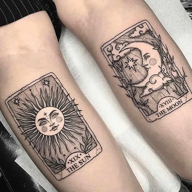 sun and moon tattoo 18