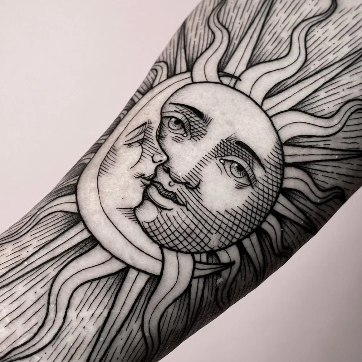 sun and moon tattoo 7